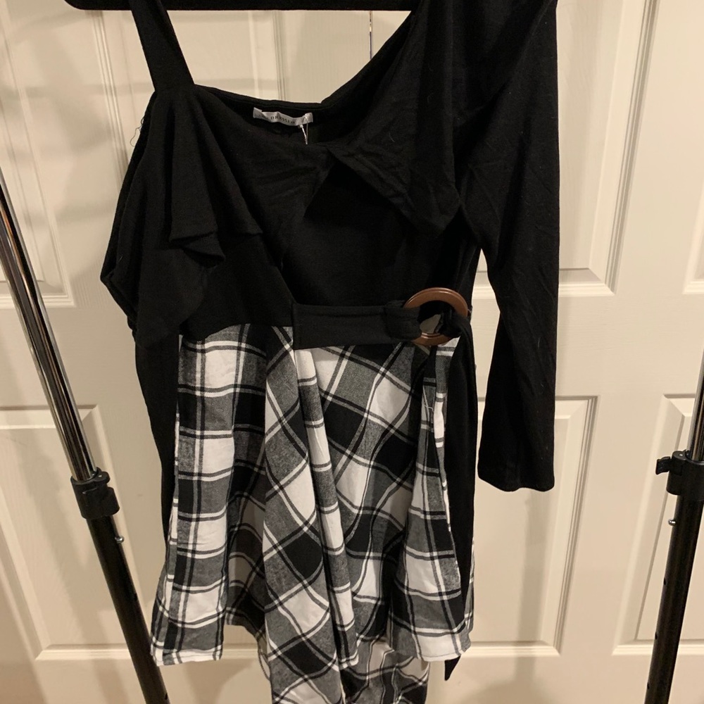 BRAND NEW off the shoulder asymmetrical dress